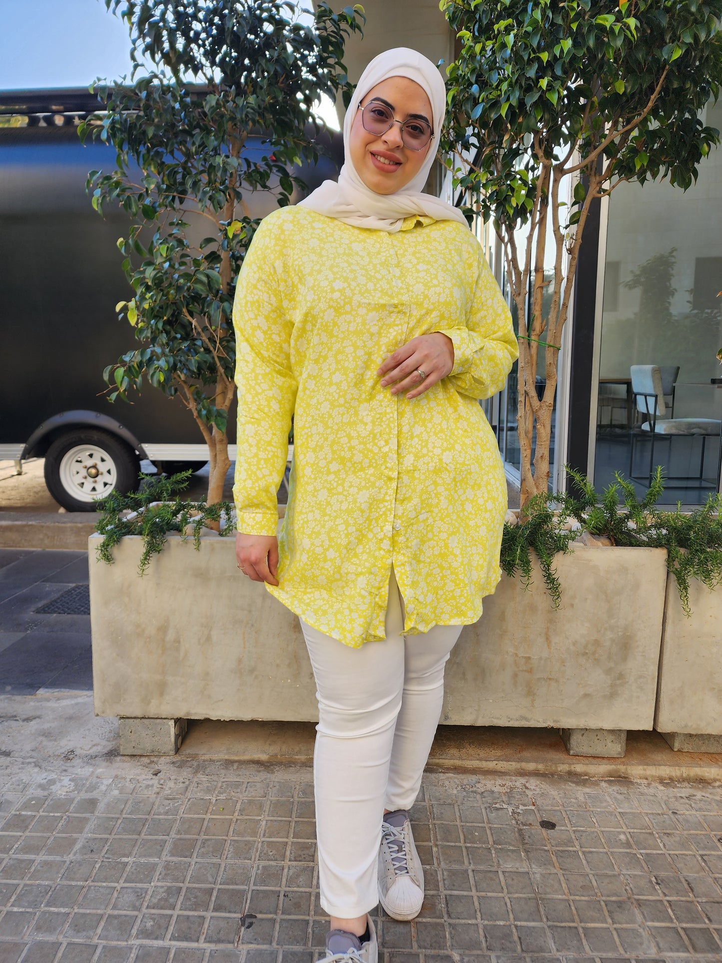 Yellow Flowery Chemise